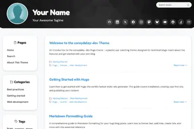 Open Sourcing the coreydaley-dev Hugo Theme
